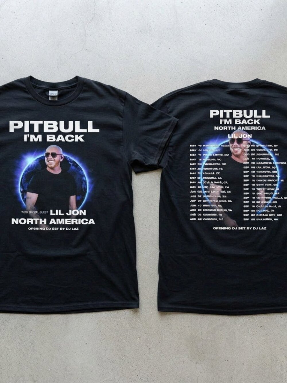 Pitbull I'm Back North America Tour Shirt, 2026 Concert Tee, Lil Jon Graphic Mus